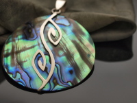 Paua Shell with Sterling Silver Pendant